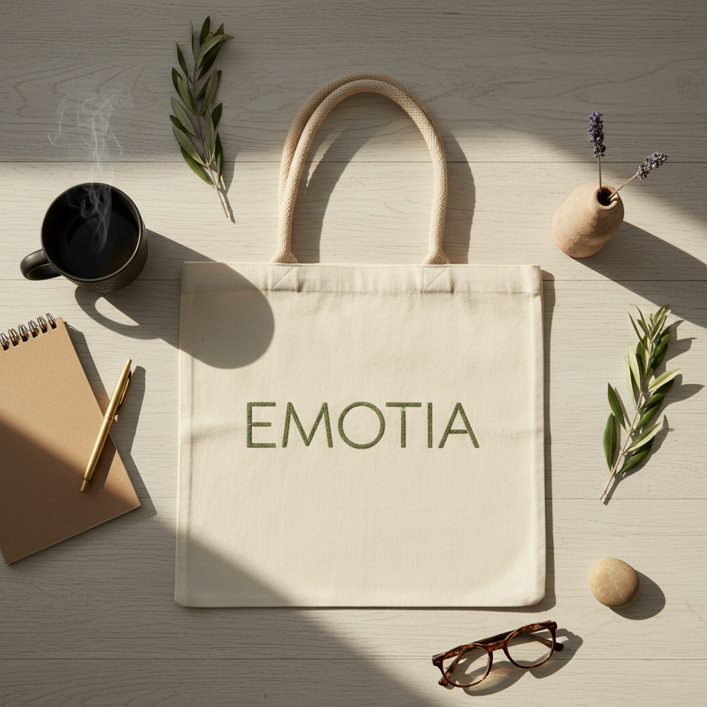 Translation missing: en.EMOTIA Eco Bag Flatlay